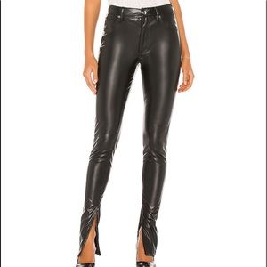 WeWoreWhat Stiletto Vegan Leather Zip Pant